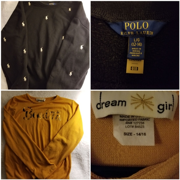 🎀Pre-owned Girls 2 piece tops. Polo Ralph Lauren and Dream Girl. - Picture 11 of 15